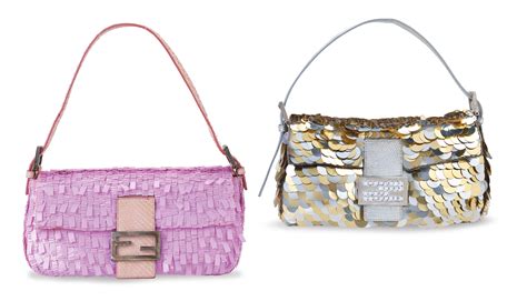 fendi sequin baguette gold|fendi sequin baguette sale.